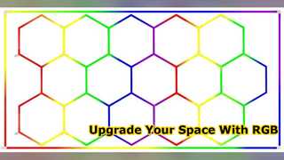 15 Altıgen RGB LED Tavan Lambası Akıllı Aydınlatma Yükseltmesi