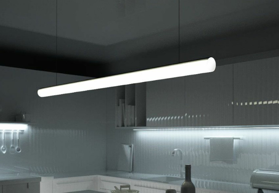 Asma Yuvarlak Alüminyum LED Profil 30mm 60mm 120mm Çap, PC Dağınık Kapaklı Led Şerit Işık