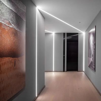 PC PMMA Gömme Led Şeritli LED Alçıpan Profili Alüminyum Profil Oem Edm 6063 T5 Alüminyum