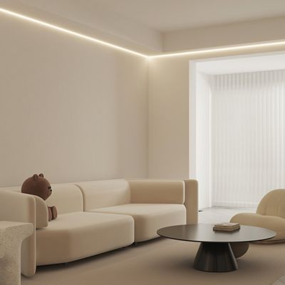 ROHS Uzunluk 2.5m Alüminyum Led Aydınlatma Profilleri Kumlama Gömme