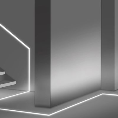 W50*H35 Sıva üstü Siyah PC Kapaklı Siyah Led Alüminyum profil LED Şerit ekstrüzyon profili
