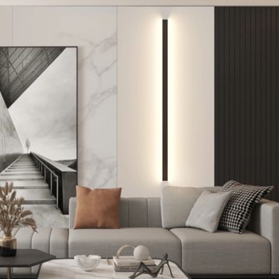 IP44/20 6063 Yukarı ve Aşağı Koridor Duvar LED Aydınlatma Düz Alüminyum Profil K79