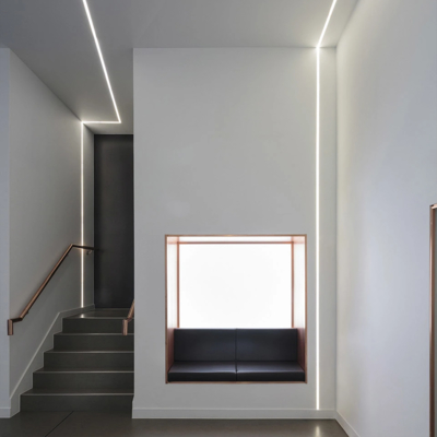 İyi bir fiyat. Ekstrüzyon 2m 2.5m 3m 6063 T5 W27.5mm LED Zemin Profili çevrimiçi