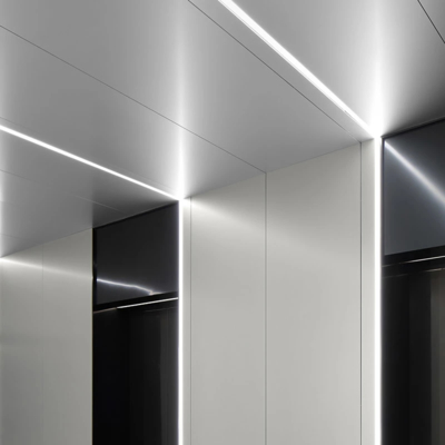 IP44 26mm Siliver Düşük Düz Ekstrüzyon Led Şerit Alüminyum Profil