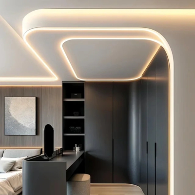 Köşe led alüminyum profil için 90 Derece 2.5m 3m IP65 Üçgen Buzlu LED Kanalı