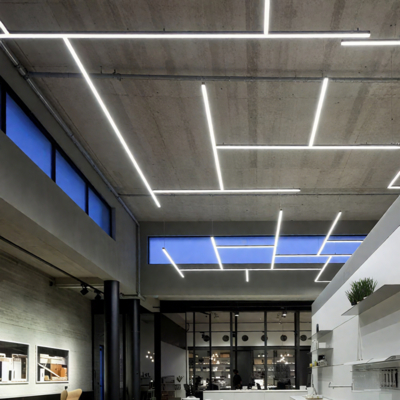 Led şerit alüminyum profil Yüzeye montaj Gömme T5 6063 20mm Sürücü LED Profilinde