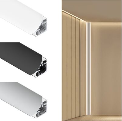 İyi bir fiyat. 6063 T5 Alüminyum Alaşım Köşe LED Profili Dekoratif Işıklandırma için Anodizasyonlu Yüzeyle çevrimiçi
