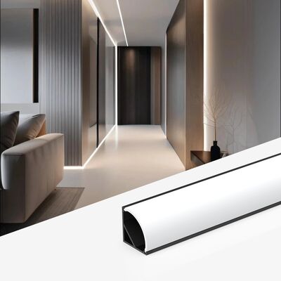 İyi bir fiyat. 6063 T5 Alüminyum Alaşımı ve Kum Çakma Oksidasyonu ile 90 Derece Köşeli LED Profili W16 * H16mm Boyutunda çevrimiçi