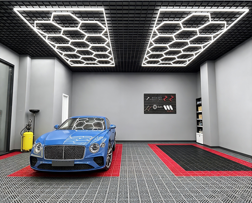 İyi bir fiyat. 624W LED Hexagon Işık Garaj Spor Salonu Ofis Bağlanabilir Bal Arısı LED Hex Işık Panelleri için Modüler Tavan Işık Sistemi çevrimiçi