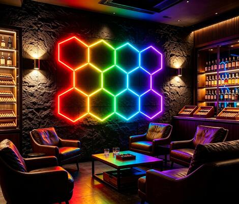 İyi bir fiyat. RGB LED Altıgen Işık Modüler Petek Paneller Garaj, Spor Salonu, Atölye ve Ofis İçin Uygun Şık Aydınlatma Çözümleri Çevrimiçi