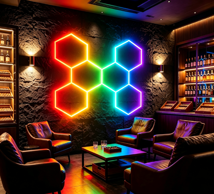 Wholesale DC LED Hexagonal Honeycomb Lamps for Car Detailing Workshop Lighting