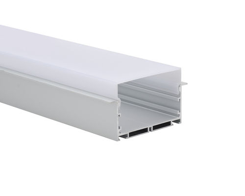 Led Işık için PC Difüzör Alüminyum Profilli Gömme led alüminyum kanal W75 * h50mm