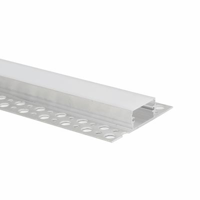 LED Alçıpan Profili için Buzlu PC kapaklı Ekstrüde Eloksallı profil