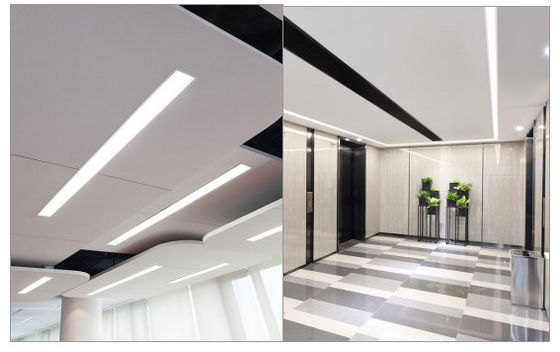 Gömme için H35mm Düz PMMA Led Işık Alüminyum Profil Buzlu IP44
