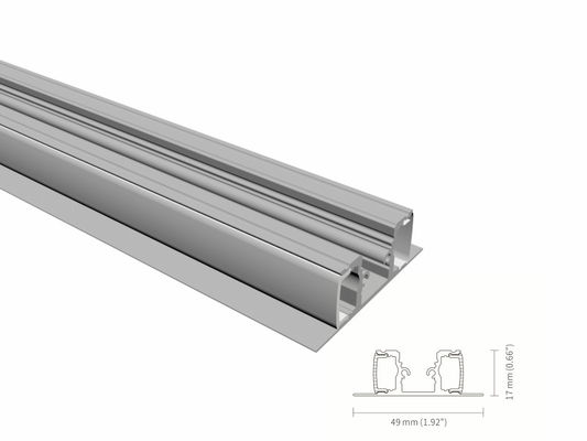 İyi bir fiyat. Akrilik Difüzör IP44 ile 10mm Genişlik Ekstrüde Eloksal Duvar LED Profilleri çevrimiçi