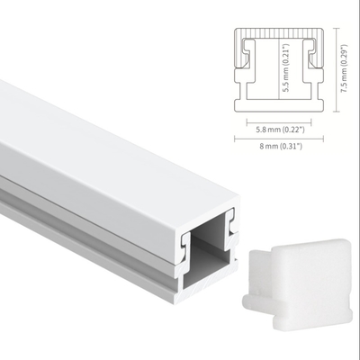 İyi bir fiyat. H7.5mm Gömme Led Kanal Profil Kare Kumlama 6063 T5 çevrimiçi
