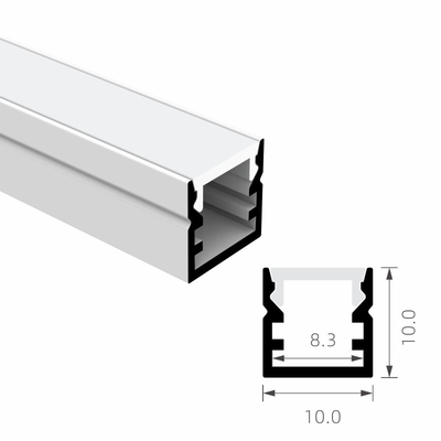 PC Kumlama LED Şerit Alüminyum Profil T8 Buzlu 10×10mm