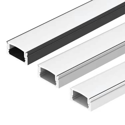 PC Kapaklı 17 * 9mm LED Şerit Alüminyum Profil Kanal Ekstrüzyonu