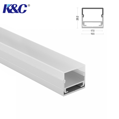 Şerit Işıklar için 6063 T5 Alaşım LED Kanal Ekstrüzyon Sprey Kaplama PMMA PC